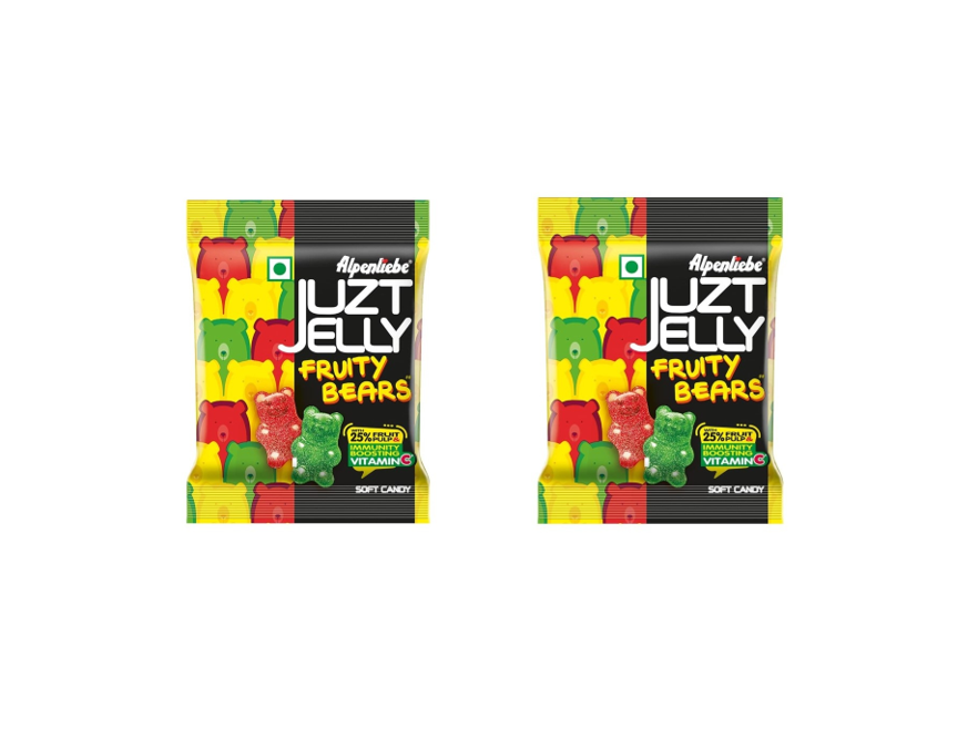 Alpenliebe Juzt Jelly Fruity Bears Bag Mix Fruit Flavor 67.5Gm (2 Pcs)